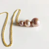 Necklace ARYA - pink pearls (N274)