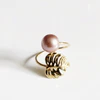 Monstera ring - Edison pearl (R198)