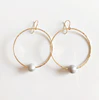 Earrings Moana - silver pearls (E369)