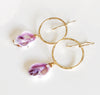 Earrings Lulu - purple cebu shell (E384)