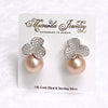 Pink Edison pearl earrings