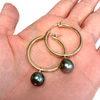 Earrings NOELA - Tahitian pearl (E587)