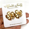 Large plumeria stud earrings (E559)