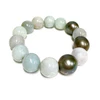 Jade and Tahitian pearls stretchy bracelet