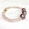 Bracelet LELA - Edison pearls & rose quartz (B485)