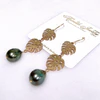 Earrings JAMILA - Tahitian pearl (E617)