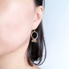 Tourmaline hoops earrings (E525)