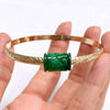 Bangle ALII - Tube carved jade bead (B567)