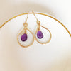 Earrings Irina - amethyst (E357)