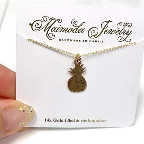 Pineapple charm necklace (N331)