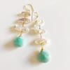 Earrings CAMILLE - amazonite (E522)