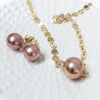 Necklace FAE - pink Edison pearl (N328)