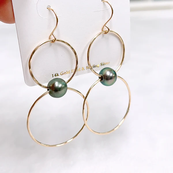 Earrings NOVIE - Tahitian pearls (E621)