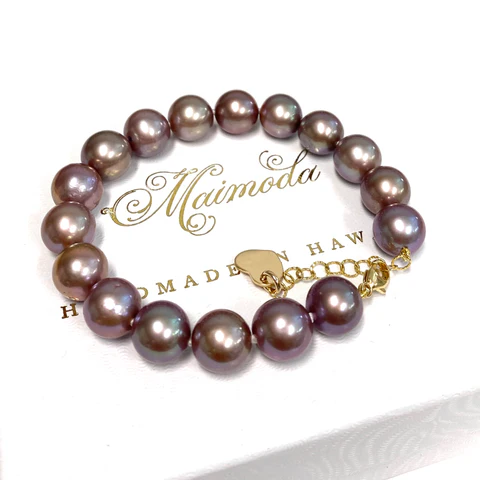 Bracelet CORA - lavender Edison pearls (B458)