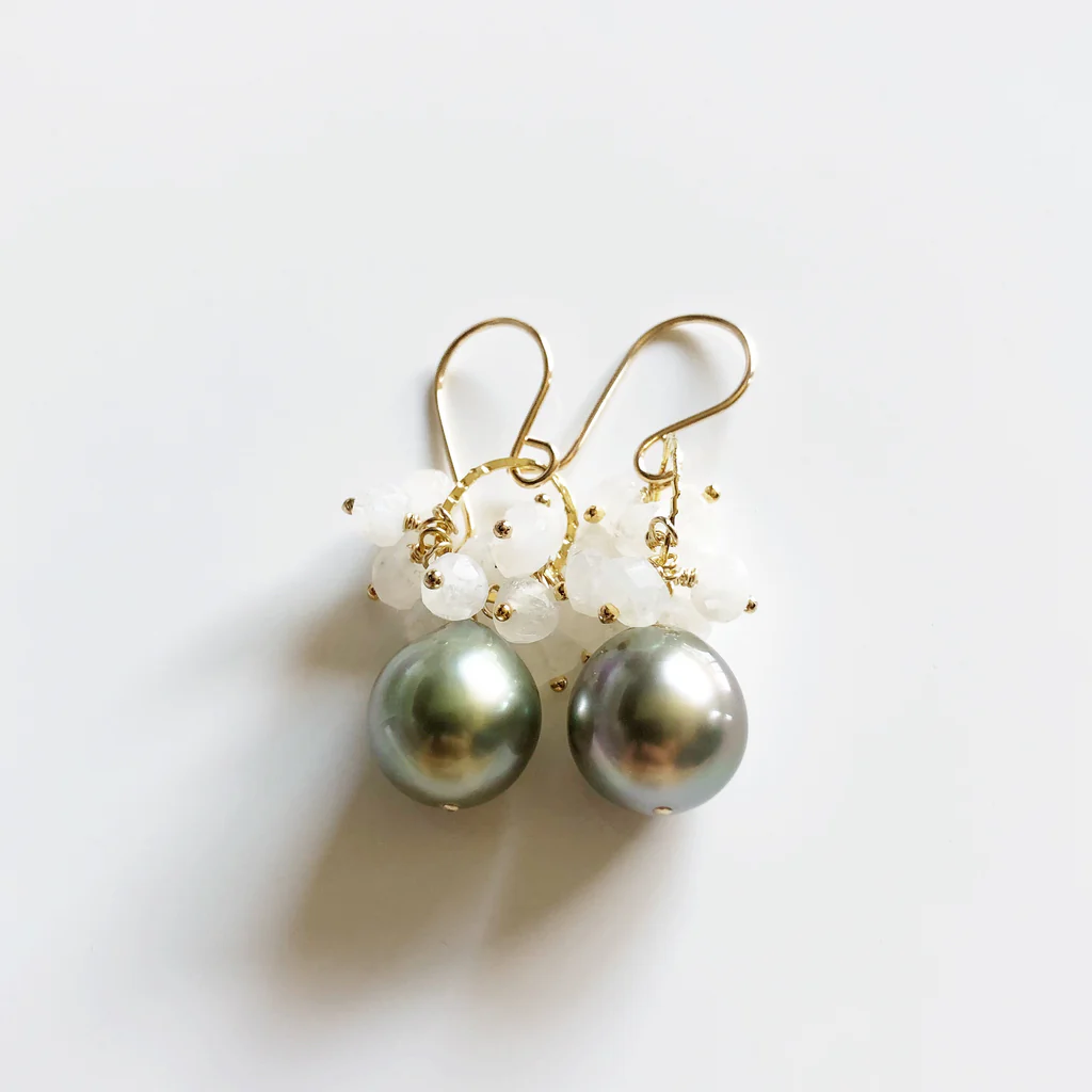 Earrings KIRA - moonstone (E529)