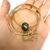 PRINCESS bangles set - Tahitian pearl (B490)