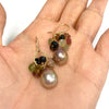 Earrings KIRA - tourmaline & Edison pearls (E600)