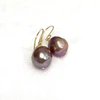 Baroque purple Edison pearls dangle (E603)