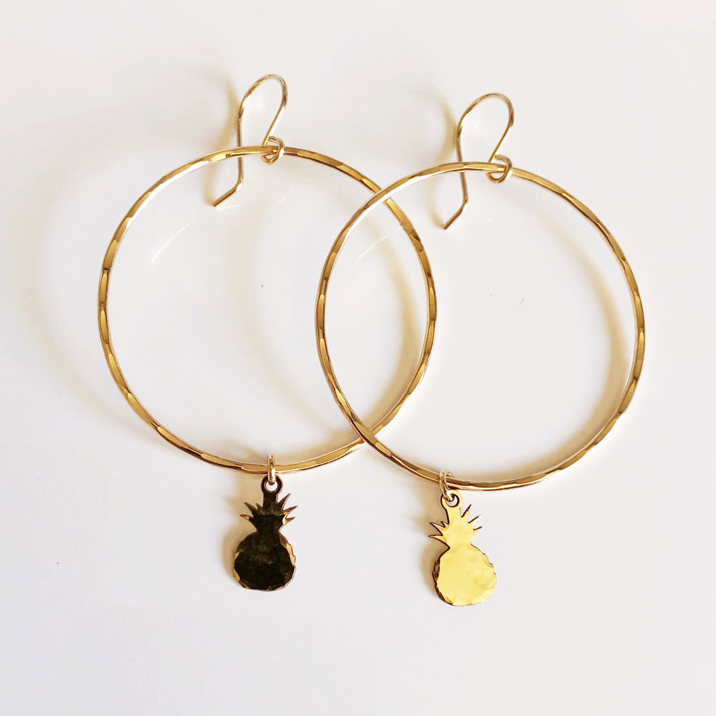 Earrings LULU - pineapple (E506)