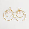 Earrings Rachel - pink chalcedony  (E248)