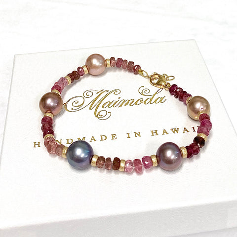 Bracelet ERIS - Pink tourmaline bracelet (B503)