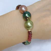 Bracelet MAYRA - triple momi & tourmaline (B516)