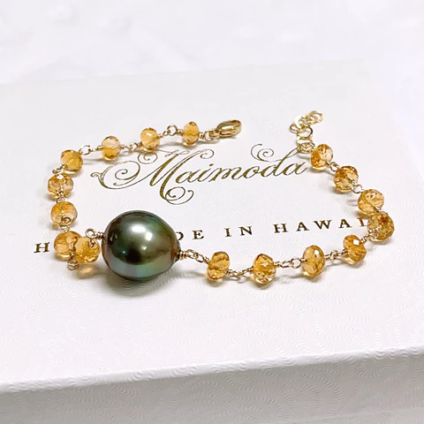 Bracelet MAILI - citrine (B560)