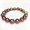 Bracelet ALMA - purple baroque Edison pearls (B530)