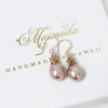 Pineapple pearl earrings - pink Edison pearls (E562)