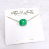 Necklace KEA - green jade bead (N382)