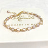 Bracelet ARIA - pink keshi pearls (B524)