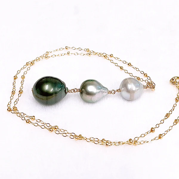 Necklace RAYE - Tahitian pearls (N403)