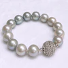 Bracelet ALMA - silver Edison pearls (B569)