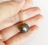 Necklace Gia - Diamond tahitian pearl   (N163)