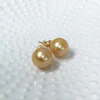 Earrings Momi - golden south sea pearls (E526)