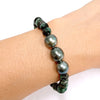 Bracelet LELA  - emerald & triple Tahitian pearls (B514)