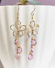 Earrings Suri - pink quartz (E311)