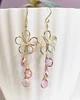 Earrings Suri - pink quartz (E311)