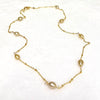 Gold south sea keshi pearl necklace
