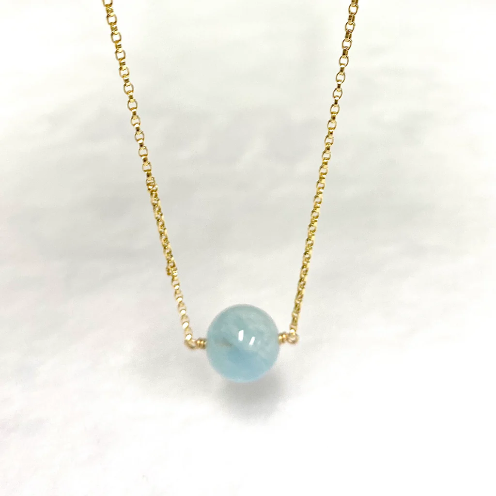 Aquamarine necklace (N377)