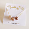 Necklace MALIA - aubegine ombré pearls (N294)