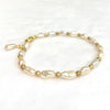 Bracelet ARIA - white keshi pearls (B523)