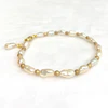 Bracelet ARIA - white keshi pearls (B523)