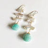 Earrings CAMILLE - amazonite (E522)