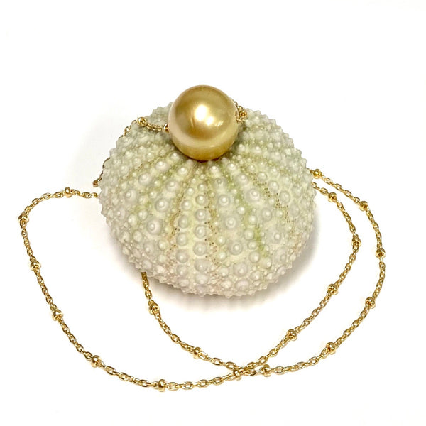 Necklace KEALANI - gold south sea pearl (N347)