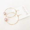 Earrings Sirena - pink pearls (E323)