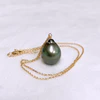 Large Tahitian pearl pendant necklace  (N392)