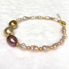 Bracelet Mayra - triple Edison pearls (B498)