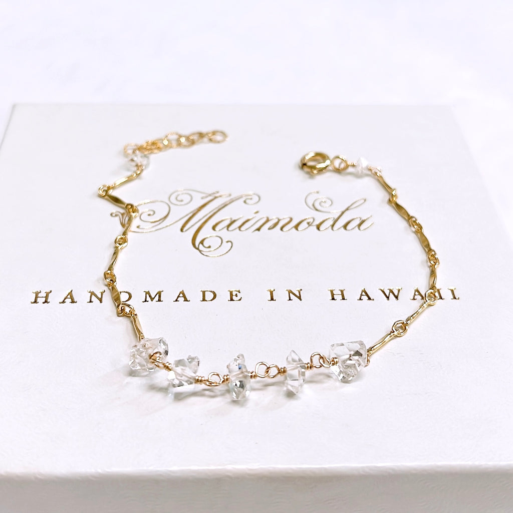 Bracelet FLOREZ - herkimer diamonds ( B574)