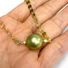 Necklace FAE - pistachio Tahitian pearl